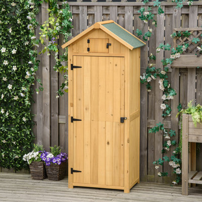 2.5 ft. W x 1.8 ft. D Solid Wood Tongue & Groove Steep Slope Tool Shed