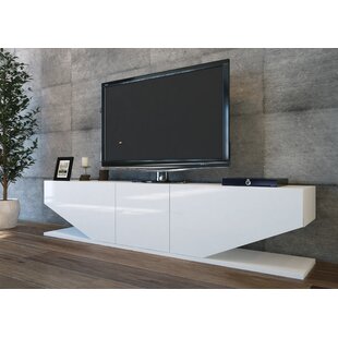 Aaleigha TV Stand Cabinet with Power Outlets 140CM Modern TV Unit with  Glass Shelf RGB LED Lighted for 65 TVs