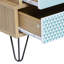Jenifer 40cm W Metal Bedside Table