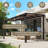 Aoxun 12’X10’ Gazebo Wall Mounted Gazebos Pergola-119238908