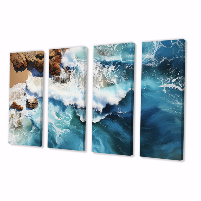 4 pièces d'art mural Skyland, H 32 po x l 64 po