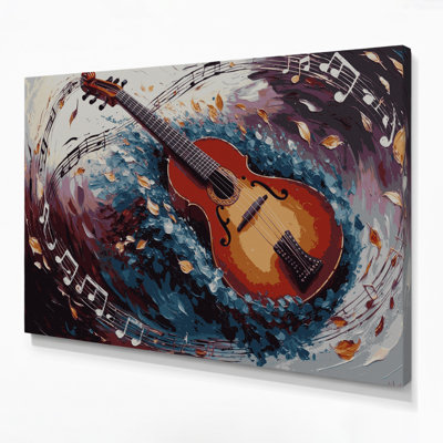 «Music Balalaika Brown», art mural sur toile