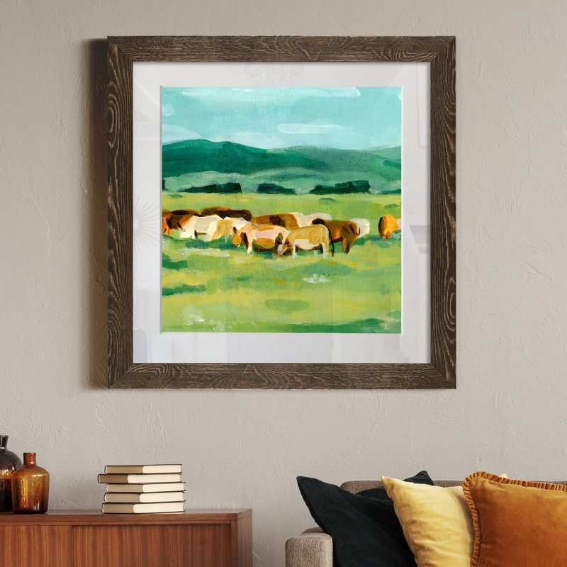 Pastel Fantasy II-impression sur toile encadrée, H 35,5 po x l 35,5 po x P 1,5 po, Cadre noyer