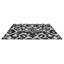 Kasuri Hand Hooked Ikat Area Rug in Indigo/Ivory-70210841