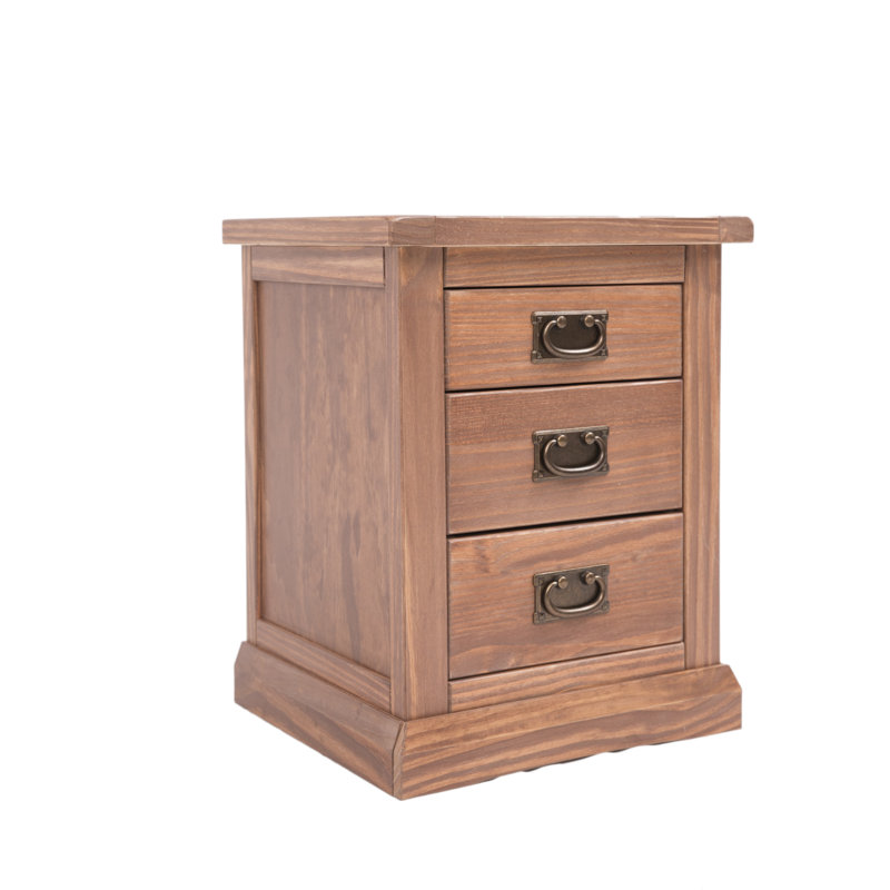 Otis 45cm W Plywood / Laminate Board Bedside Table, Brown