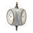 Camptown Decorative Metal Double Sided Wall Clock with Distressed Finish