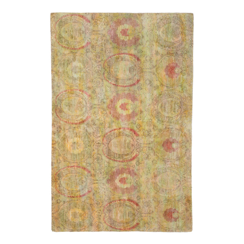 Green Samsara Wool Rug - 4'5" x 6'10"
