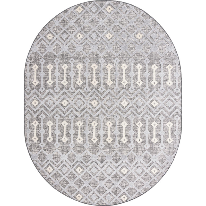 Breyer Abstract Indoor Rug, Oval 4' x 6'