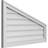 Half Peaked Right Surface Mount Signature Urethane Non-Functional Gable Vent 4/12 Pitch Primed Tan-101805098