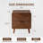 19.3" W Fluted Nightstand with 2 Drawers