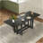 Rustic 82Inch Extendable Dining Table, Trestle Kitchen Table With Two 12'' Removable Leaf, Grey-1784519797