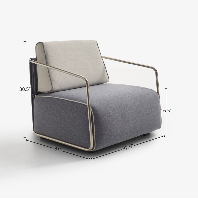 Adex Swivel Armchair, Gray Polyester