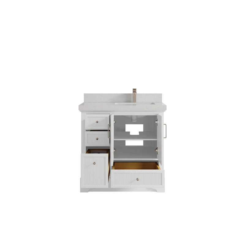 Alys 36'' Single Bathroom Vanity with Quartz Top