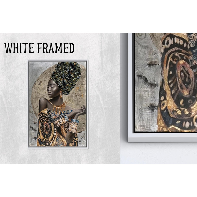 «Elegant African Woman Art Fashion», reproduction d'art sur toile, 1P, Hauteur : 39,4 pouces x Largeur : 27,6 pouces