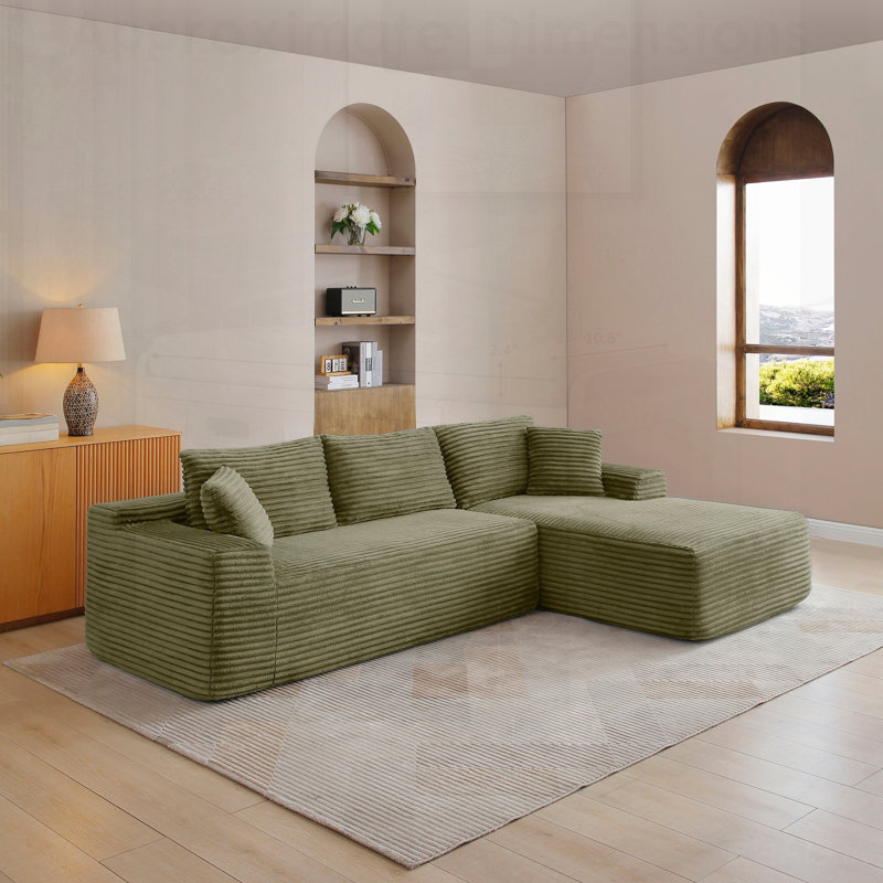 Canapé modulaire modulaire, canapé modulaire Cloud avec assise profonde, canapé en L moderne pour le salon et la chambre à coucher, aucun assemblage requis