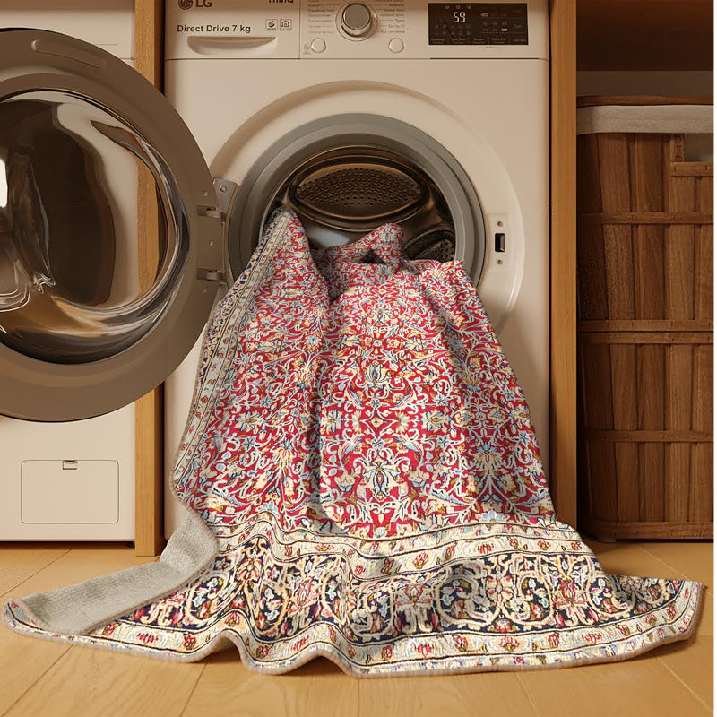 Tapis traditionnel 100% lavable à la machine 4447, Tapis de couloir 2 pi x 5 pi