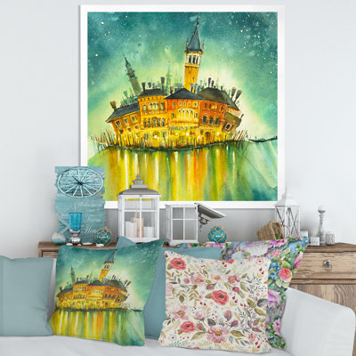 Idyllic Island of Venice at Night - Peinture sur toile
