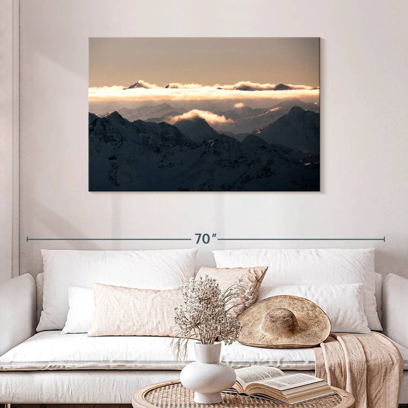 Kerrick, montagnes nuageuses, H 30 po x l 45 po