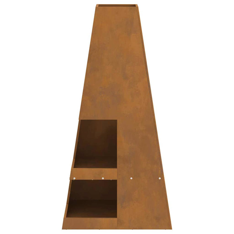 Outdoor Fire Pit, 100cm H x 50cm W x 50cm D, Brown