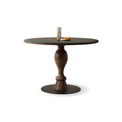 Black Round Sintered Stone Dining table