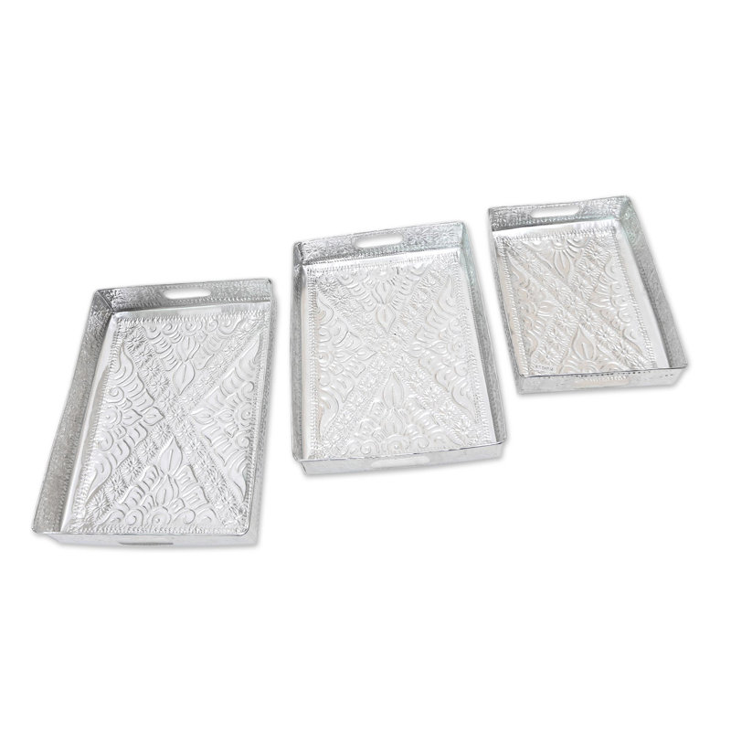Bascio Aluminum Tray - Set of 3