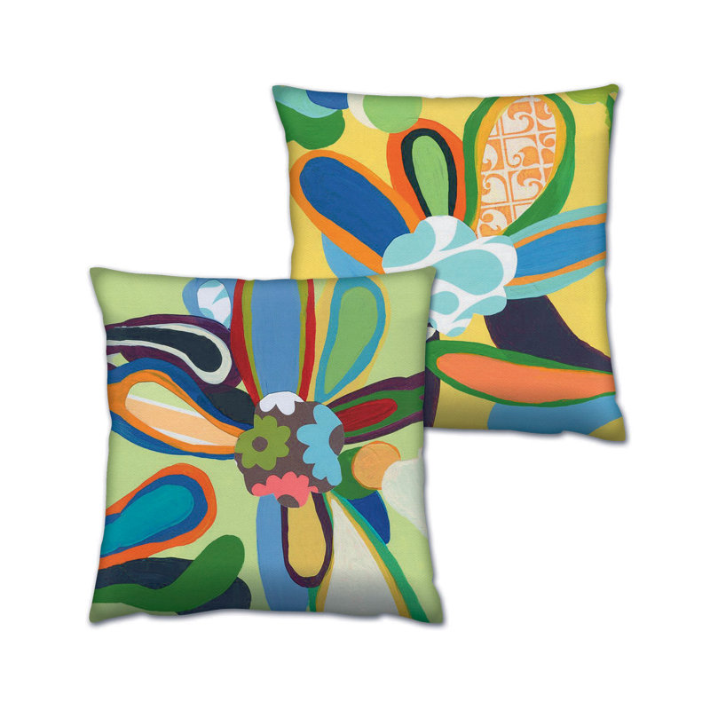 Abstract Outdoor Reversible Throw Pillow