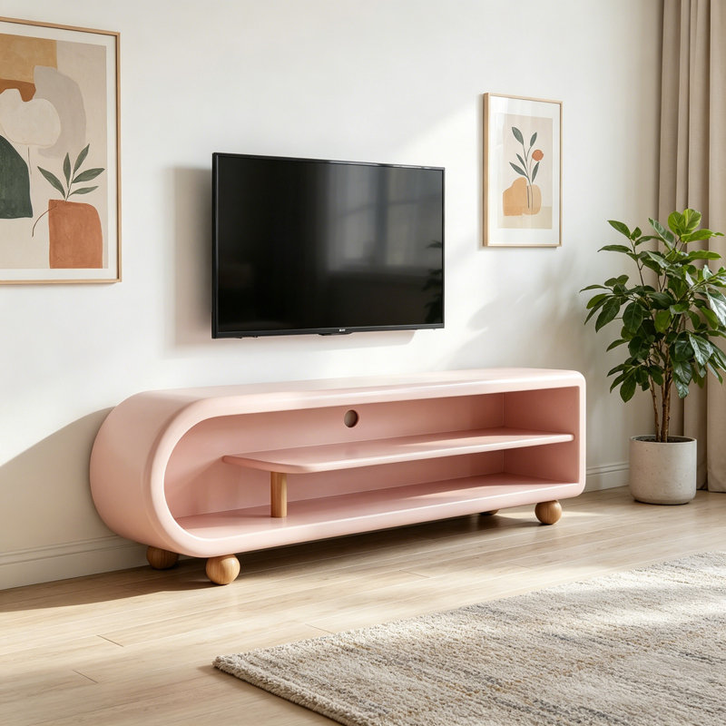 Meuble télé français de style crème français, Rose