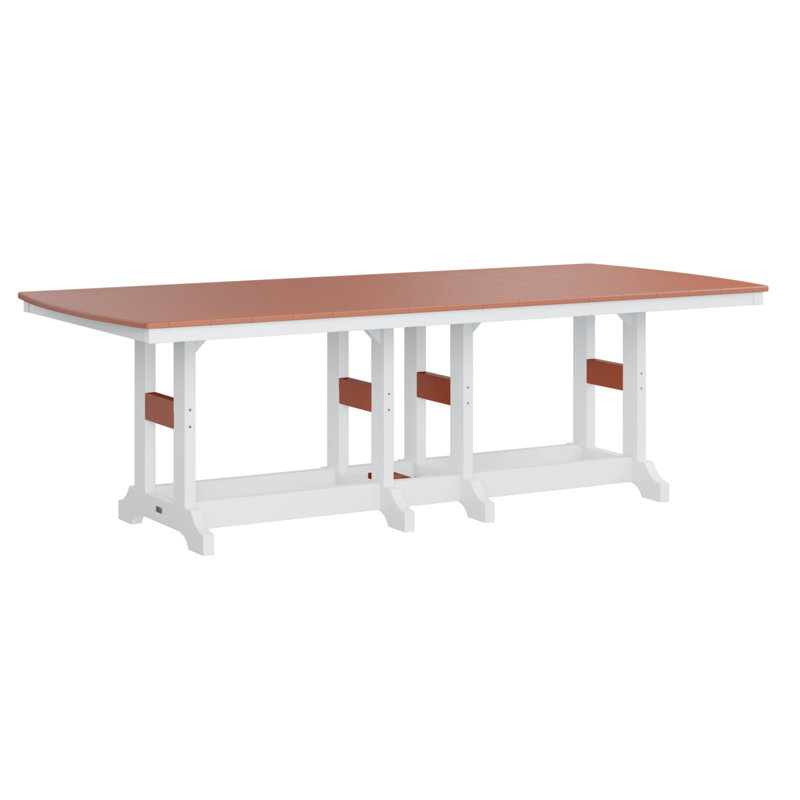 Table de bar rectangulaire Calabria, H 39,5 po x l 96 po x P 44 po, Orange mangue