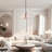 4-light Natural Alabaster Drum Chandelier-970318271