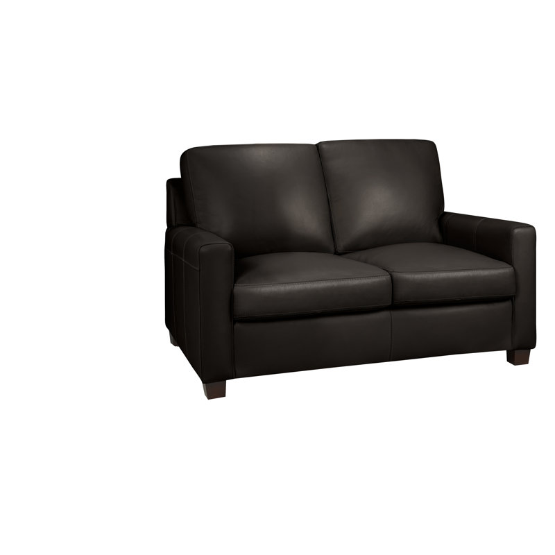 Canapé Anum, Cuir moka, H 36 po x l 54 po x P 37 po