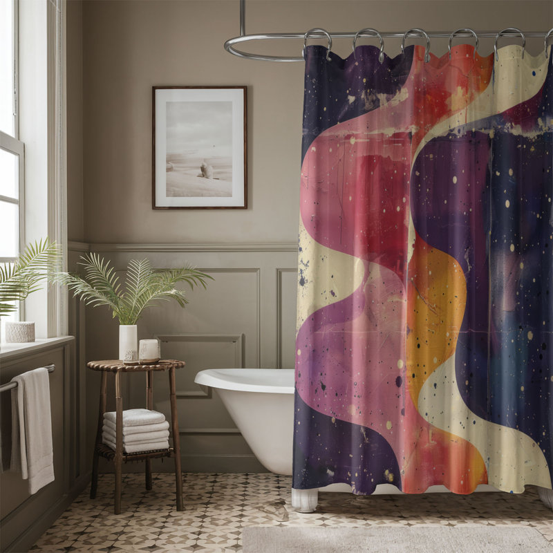 Rideau de douche rustique, H 74 po x l 71 po