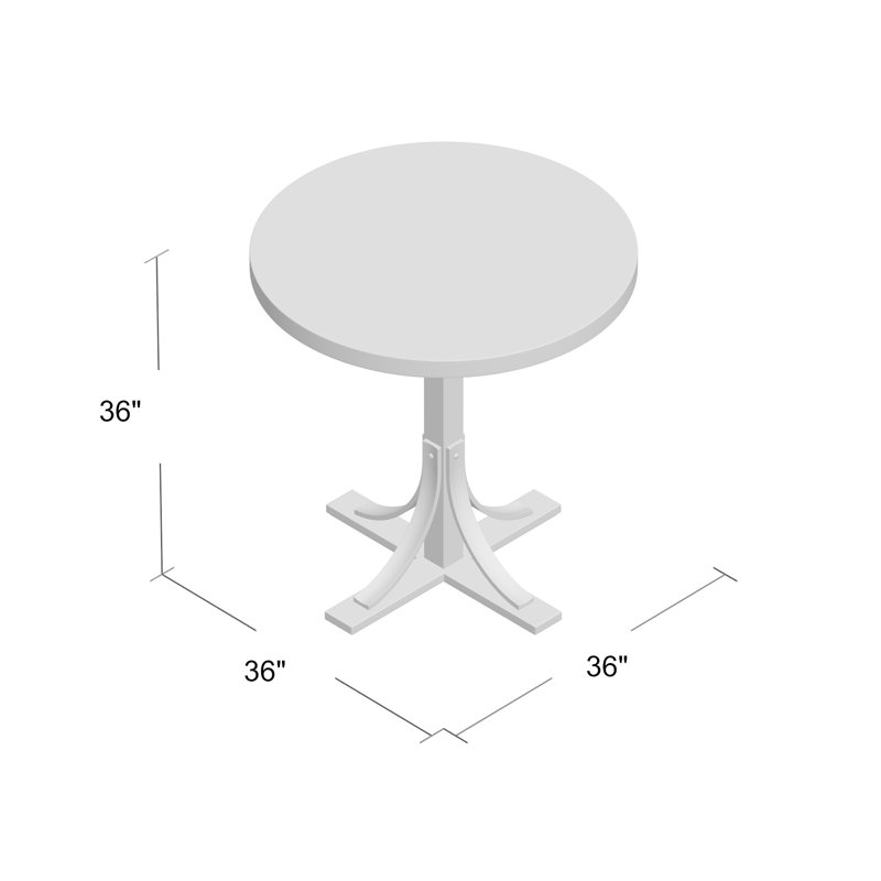 Huley Round Metal Base Dining Table