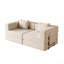  Canapé-lit modulaire en velours côtelé de 72,4 po avec mousse haute densité - beige-1545817356