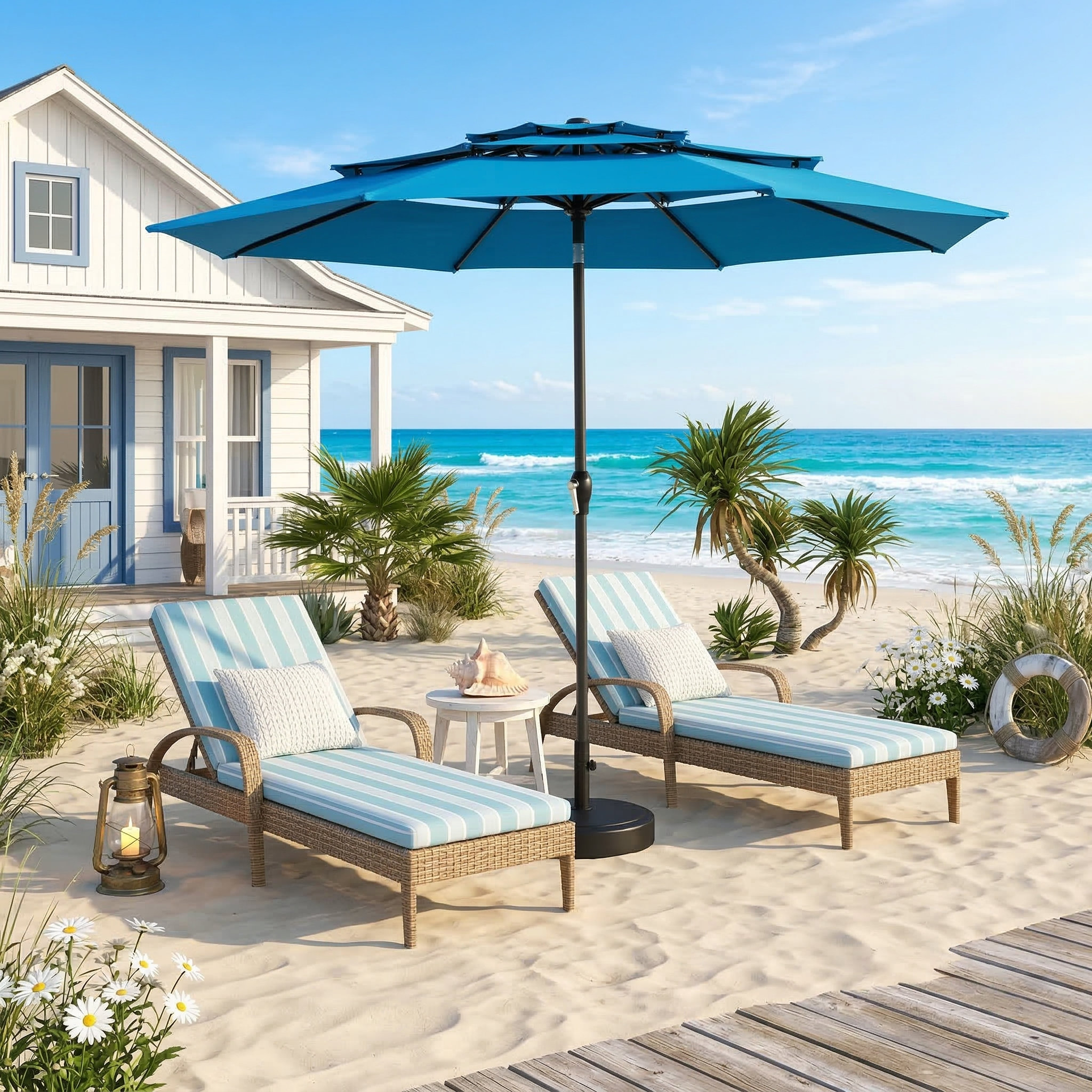 aluminum patio umbrella blie The LED Swilt Includes auto tilt crank mechanism. Lancaster Table & Seating 11'