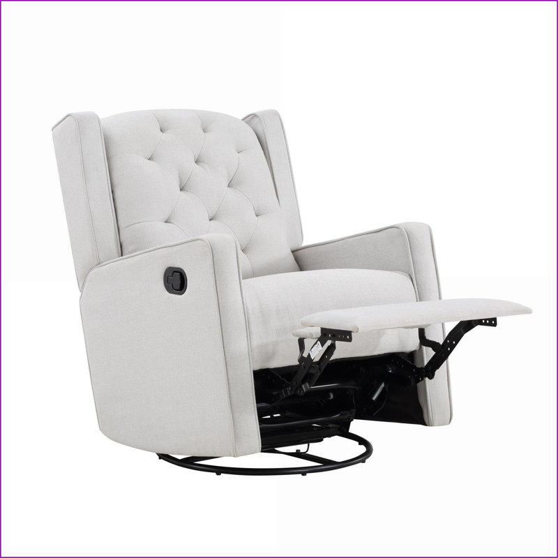 Fauteuils inclinables | Fauteuil inclinable et pivotant Milah | Polyester gris clair