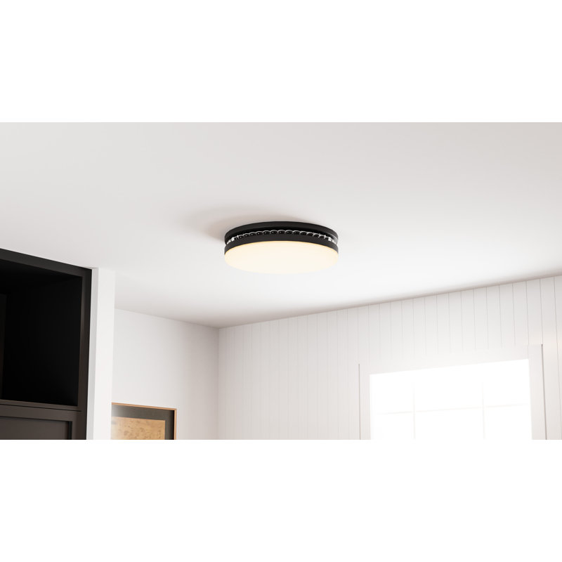 Carey Integrated LED Flush Mount With CCT Switch, Matte Black