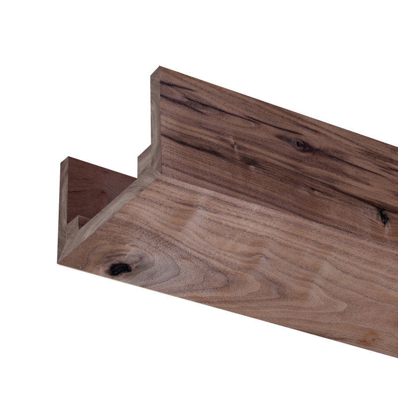 Rustic Walnut Unfinished U-Shaped Decorative Beam