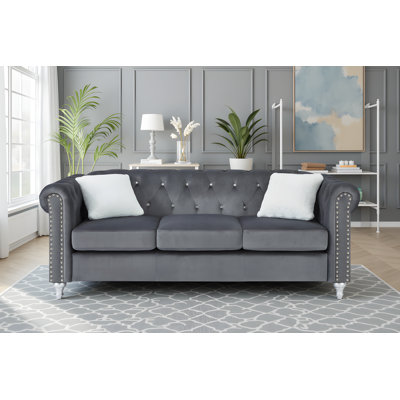 Krishonda Velvet Sofa