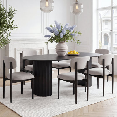 Chynthia 6 - Person Oval Double Pedestal Dining Sets