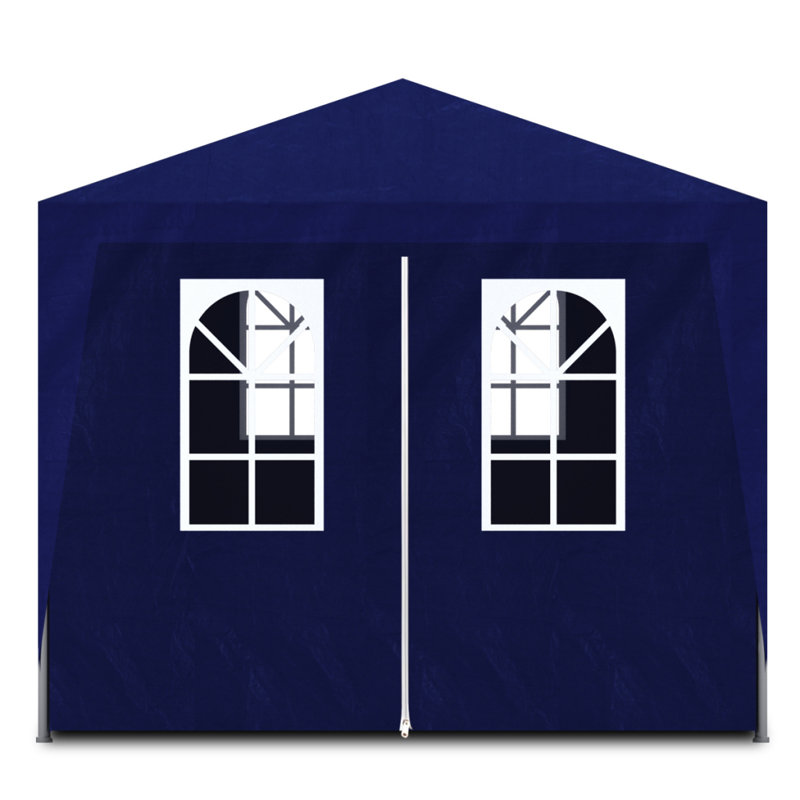 Blue Steel Outdoor Party Tent with Side Panels