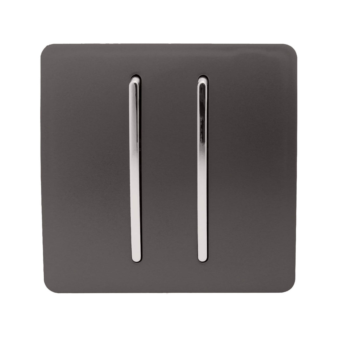 Trendi Switch 2 Gang Rocker Light Switch (1x 1 or 2 way & 1x Intermediate)