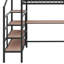 Lit mezzanine en métal avec bureau et échelle de rangement latérale-1477692522