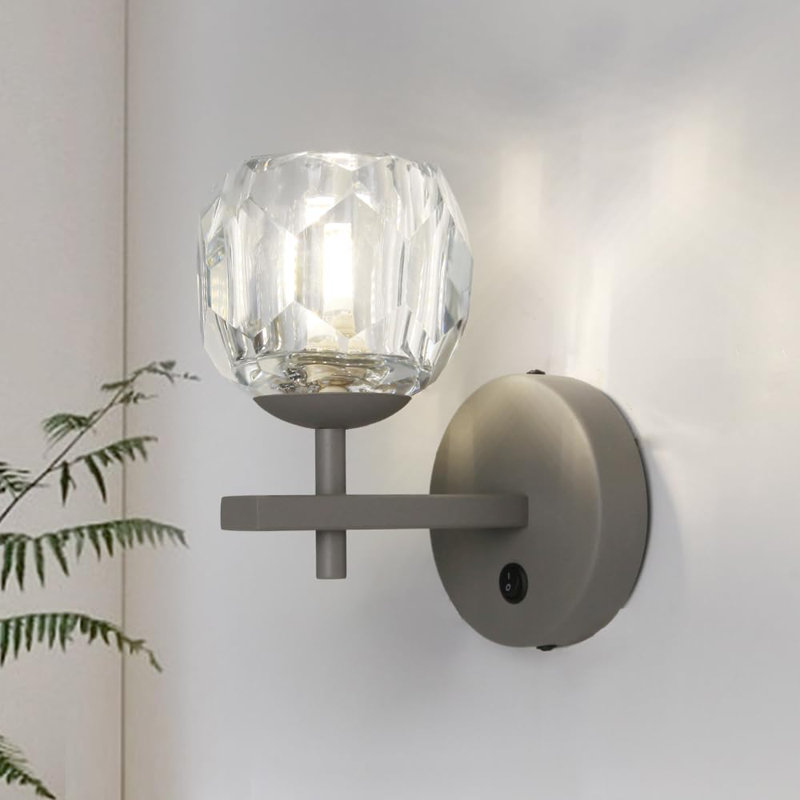 Modern Crystal Wall Sconces With K9 Crystal, Luxury Vanity Wall Light Fixtures For Living Room, Bathroom, Hallway, Bedroom, And Mirror Sides