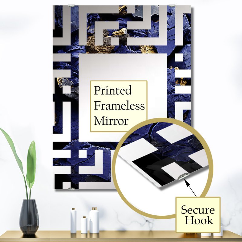 Miroir mural Tedd - Abstract Collages MIR131680, 40 po x 30 po