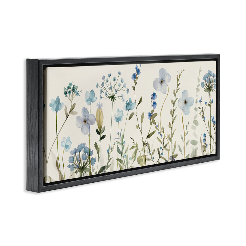 Botanicals Garden, Jet Black Floater Frame, 11" H x 25" W