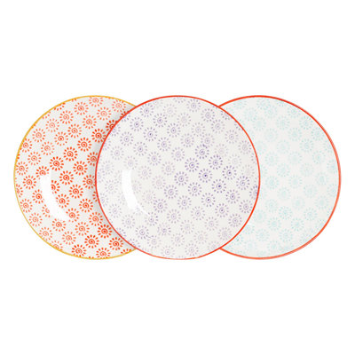 Nicola Spring - Hand-Printed Side Plates - 18cm - 3 Colours