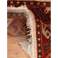 Tapis d'intérieur rectangulaire oriental fait main en soie et laine crème bordeaux, noué à la main-14900973