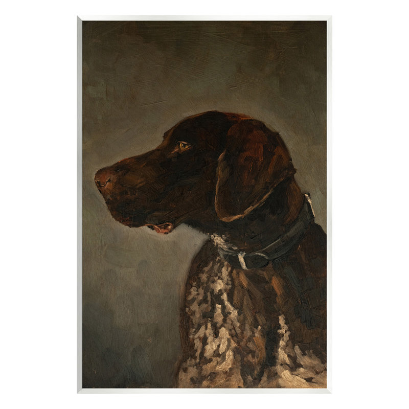 «Traditional Pointer Dog Portrait», art mural par Marian Parsons , H 19 po x l 13 po