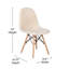 Chaises en faux peau de mouton avec pieds en bois modernes Iker-69836265