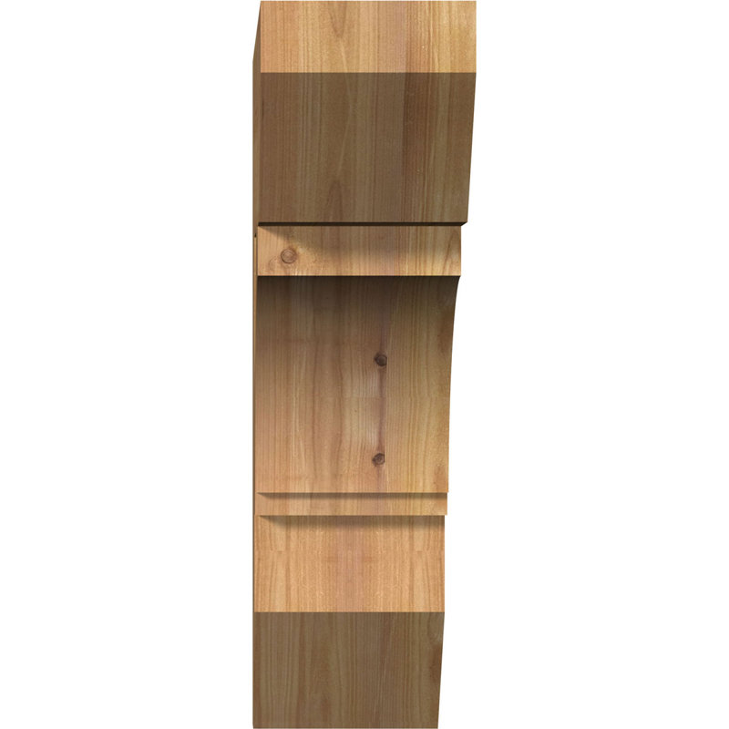 BKTIMP06 H Wood Bracket/Corbel, Western Red Cedar (Smooth), 20"H x 5.5"W x 20"D